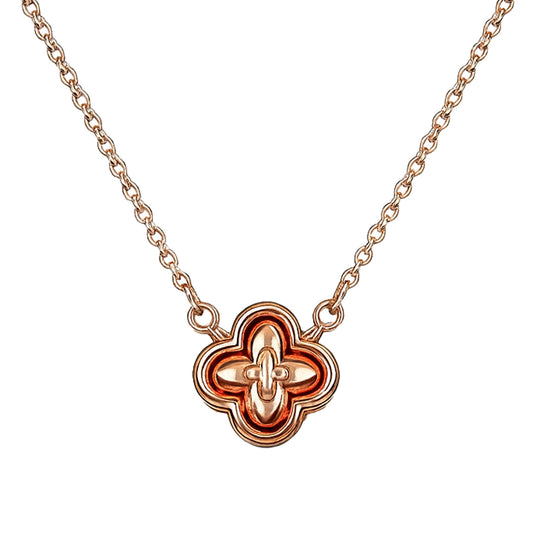 Celtic Knot Pendant Necklace in 925 Sterling Silver with Rose Gold Finish