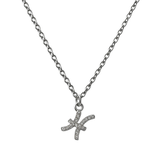 Starfish Pendant Necklace in 925 Sterling Silver with CZ Stones – Ocean-Inspired Elegance