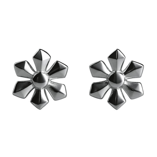 925 Sterling Silver Floral Stud Earrings