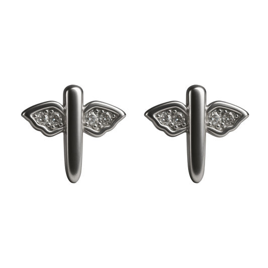 925 Sterling Silver Wing Stud Earrings