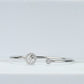 925 Sterling Silver Spiral CZ Open Bangle Bracelet