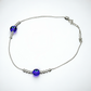 925 Sterling Silver Blue Evil Eye Anklet Pair for Women