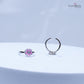 Handcrafted 925 Sterling Silver Adjustable Toe Ring – Pink Blossom Design