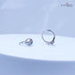 Charming Sterling Silver Toe Ring – Pink & Teal Enamel, Sparkling Finish