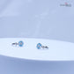 925 Sterling Silver Adjustable Toe Ring – Blue Floral Enamel with Sparkle Stone