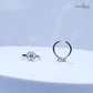 Classic 925 Silver Toe Ring – White Enamel Blossom with Central CZ Stone