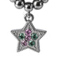 925 Sterling Silver Star Pendant Necklace with Pink & Green Accents