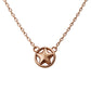 Star Charm Pendant Necklace in 925 Sterling Silver with Rose Gold Finish
