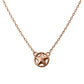 Star Charm Pendant Necklace in 925 Sterling Silver with Rose Gold Finish