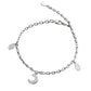 Silver Moon & Owl Charm Anklet