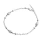 Silver Textured Bead Anklet