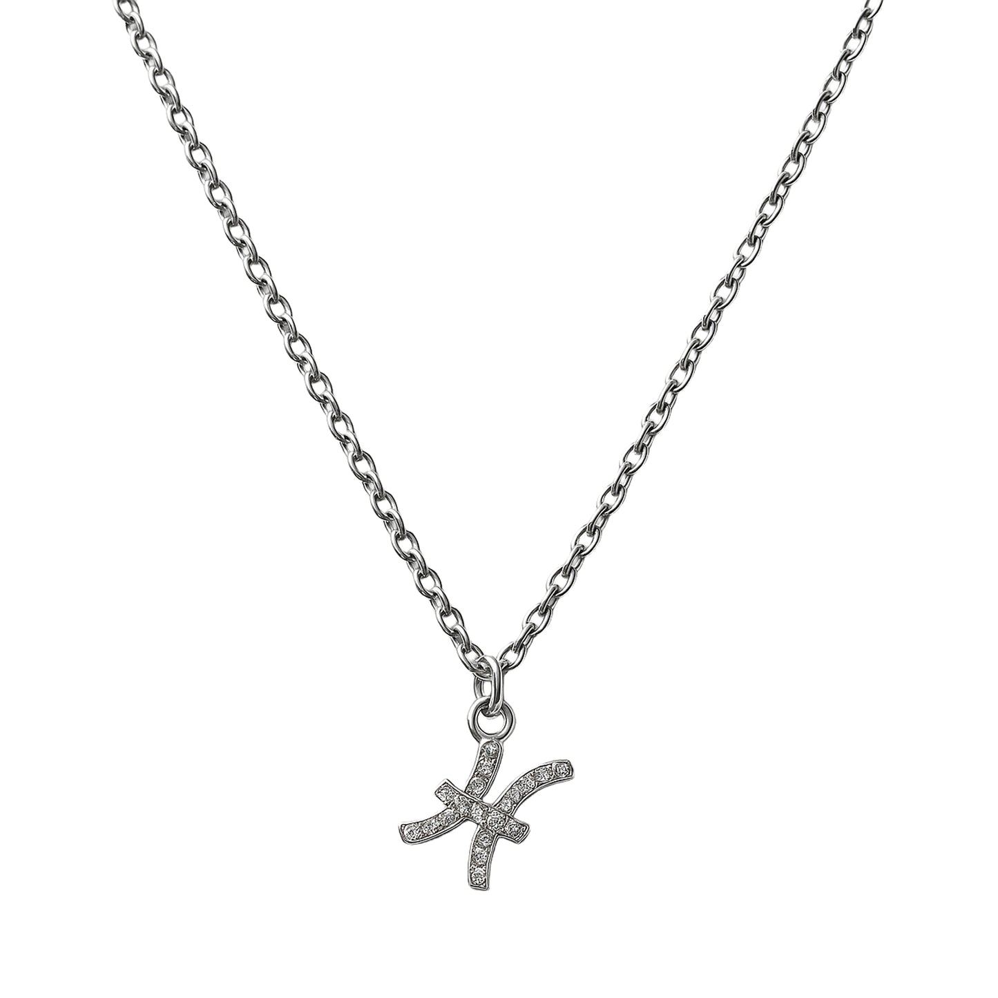 Starfish Pendant Necklace in 925 Sterling Silver with CZ Stones – Ocean-Inspired Elegance