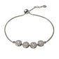 925 Sterling Silver Four-Stone Halo CZ Bracelet