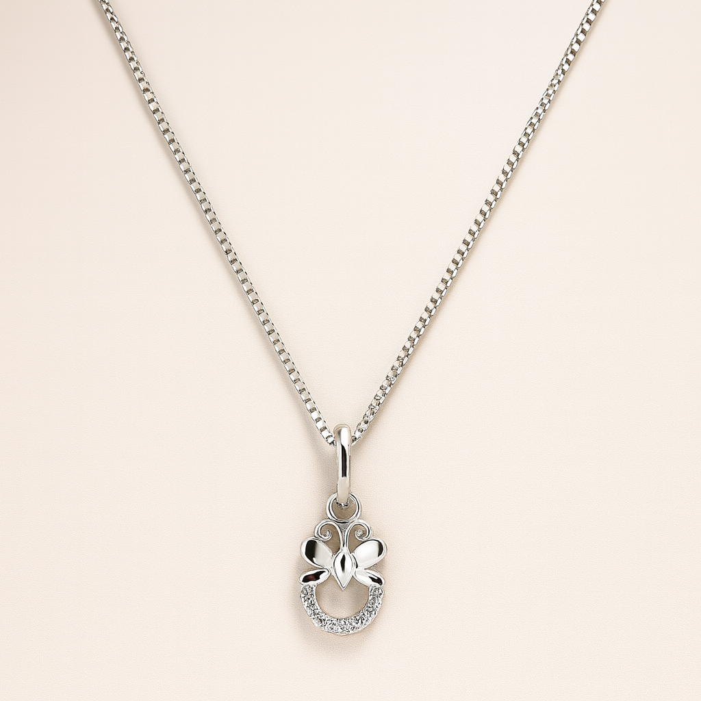 Royal Bloom Drop 925 Sterling Silver Necklace & Earring Set