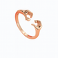 925 Sterling Silver Rose Gold Holding Hands Ring – Adjustable Love & Promise Ring