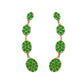 Emerald Green CZ Circle Ear Cuff / Bluetooth Earring – Gold Plated 925 Sterling Silver