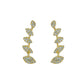 CZ Leaf Drop Ear Cuff / Bluetooth Earring – Gold Plated 925 Sterling Silver