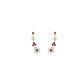 CZ Ruby & White Star Cluster Ear Cuff / Bluetooth Earring – Gold Plated 925 Sterling Silver