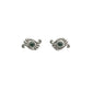 925 Sterling Silver Peacock Feather Stud Earrings with Green Stone