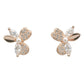 925 Sterling Silver Butterfly Pearl & CZ Stud Earrings