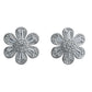 925 Sterling Silver Daisy Floral CZ Stud Earrings