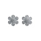 925 Sterling Silver Daisy Floral CZ Stud Earrings