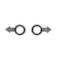 925 Sterling Silver Arrow Circle Stud Earrings