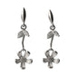 925 Sterling Silver Floral Dangling Earrings