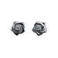 925 Sterling Silver Rose CZ Stud Earrings