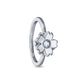 White Blossom Ring – Rhodium Plated 925 Sterling Silver