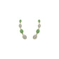 Dual Tone Green & White Stone Ear Cuff / Bluetooth Earring – Gold Plated 925 Sterling Silver