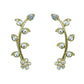 Floral Leaf CZ Ear Cuff / Bluetooth Earring – Gold Plated 925 Sterling Silver
