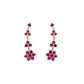 Pink Floral CZ Ear Cuff / Bluetooth Earring – Gold Plated 925 Sterling Silver