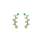Green Leaf Vine Ear Cuff / Bluetooth Earring – Gold Plated 925 Sterling Silver