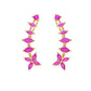 Pink Marquise Floral Vine Ear Cuff / Bluetooth Earring – Gold Plated 925 Sterling Silver