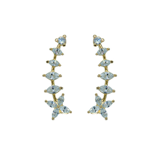 Marquise CZ Ear Cuff / Bluetooth Earring – Gold Plated 925 Sterling Silver
