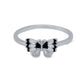 Monochrome Butterfly Ring – Rhodium Plated 925 Sterling Silver