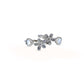 Sparkling Daisy Heart Toe Ring – Rhodium Plated 925 Sterling Silver