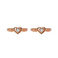Rose Heart CZ Toe Ring – Rose Gold Plated 925 Sterling Silver