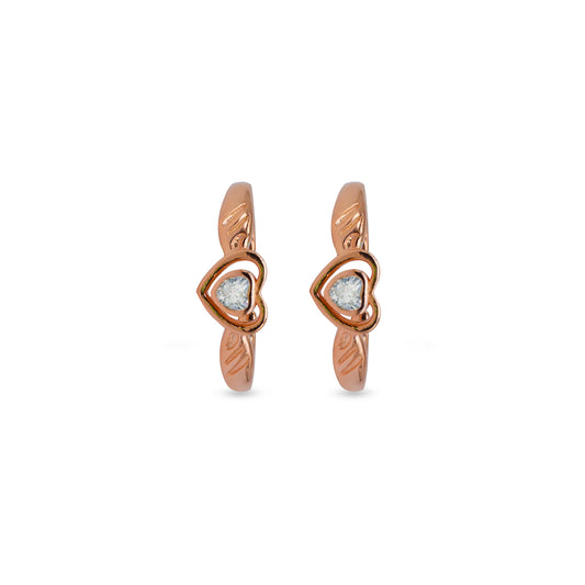 Rose Heart CZ Toe Ring – Rose Gold Plated 925 Sterling Silver