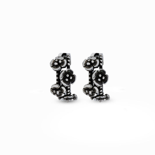 Oxidized Floral Blossom Toe Ring – 925 Sterling Silver Antique Finish