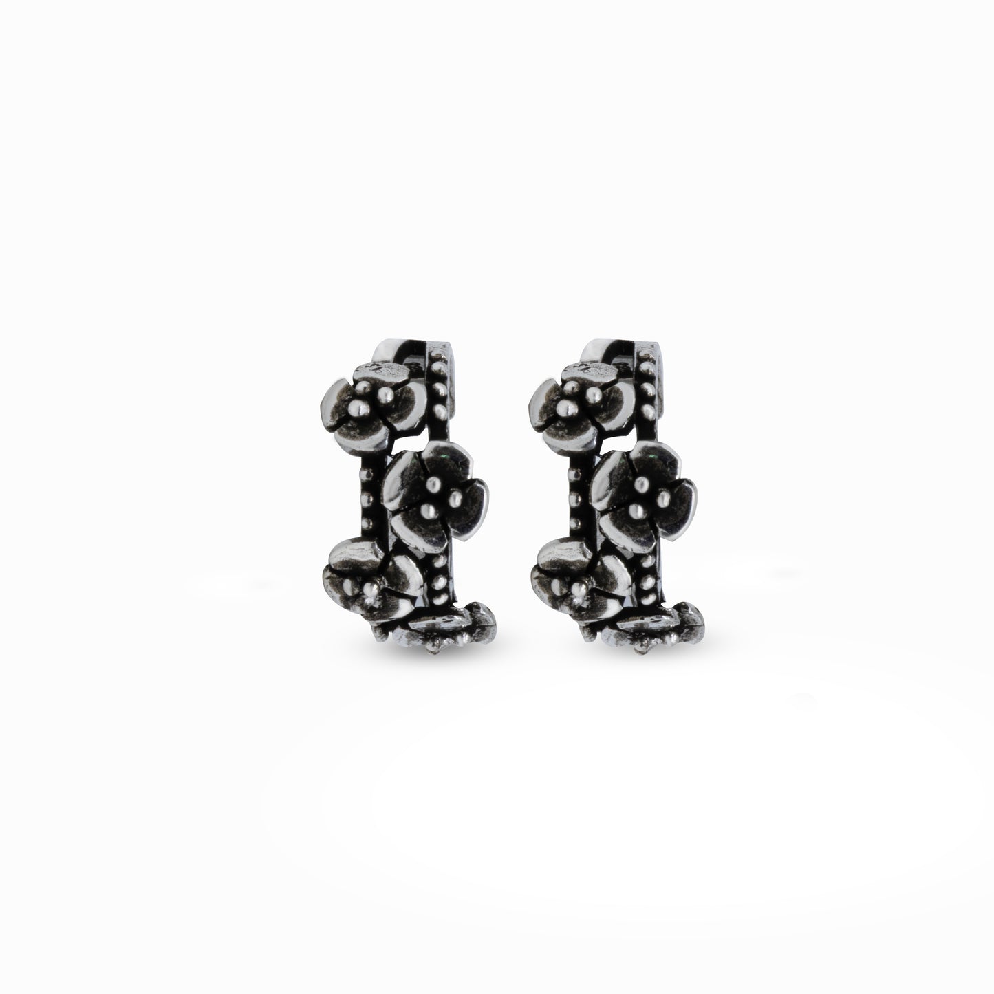 Oxidized Petal Band Toe Ring – 925 Sterling Silver Antique Finish