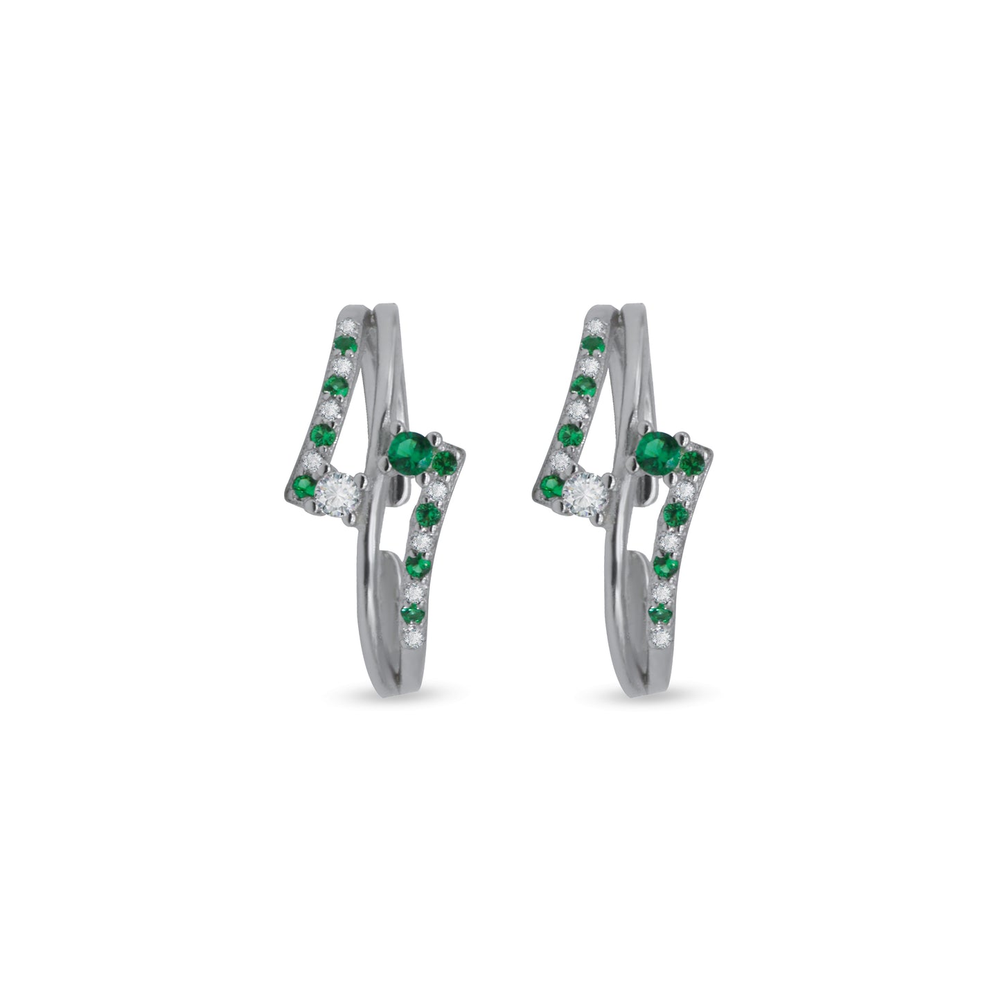 Emerald Spark CZ Adjustable Toe Ring – Rhodium Plated 925 Sterling Silver