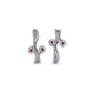 Floral Ruby Bloom Toe Ring – Rhodium Plated 925 Sterling Silver