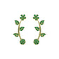 Green Floral Vine Ear Cuff / Bluetooth Earring – Gold Plated 925 Sterling Silver