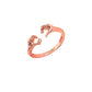 925 Sterling Silver Rose Gold Holding Hands Ring – Adjustable Love & Promise Ring