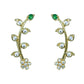 Green Leaf Vine Ear Cuff / Bluetooth Earring – Gold Plated 925 Sterling Silver