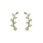 Floral Leaf CZ Ear Cuff / Bluetooth Earring – Gold Plated 925 Sterling Silver