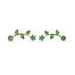 Green Floral Vine Ear Cuff / Bluetooth Earring – Gold Plated 925 Sterling Silver